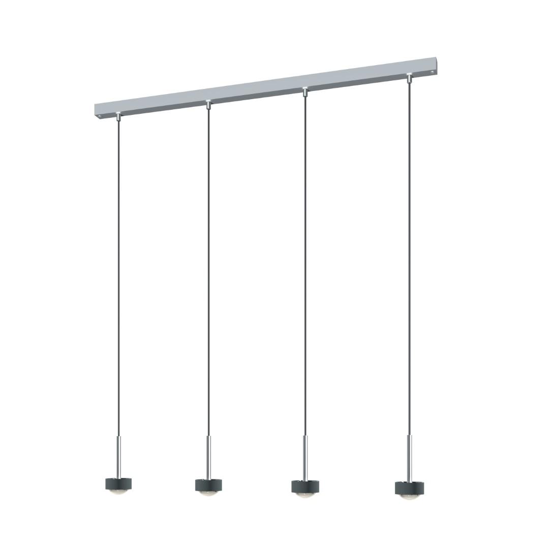 Top Light LeuchtenPuk Mini Choice Long One - G9 fitting / antraciet mat / chroom / 1050
