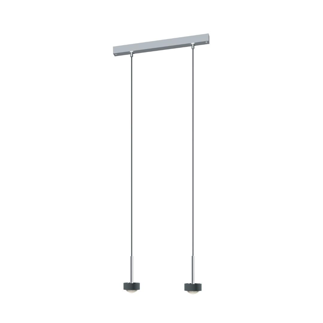 Top Light LeuchtenPuk Mini Choice Long One - G9 fitting / anthraciet mat / chroom / 450