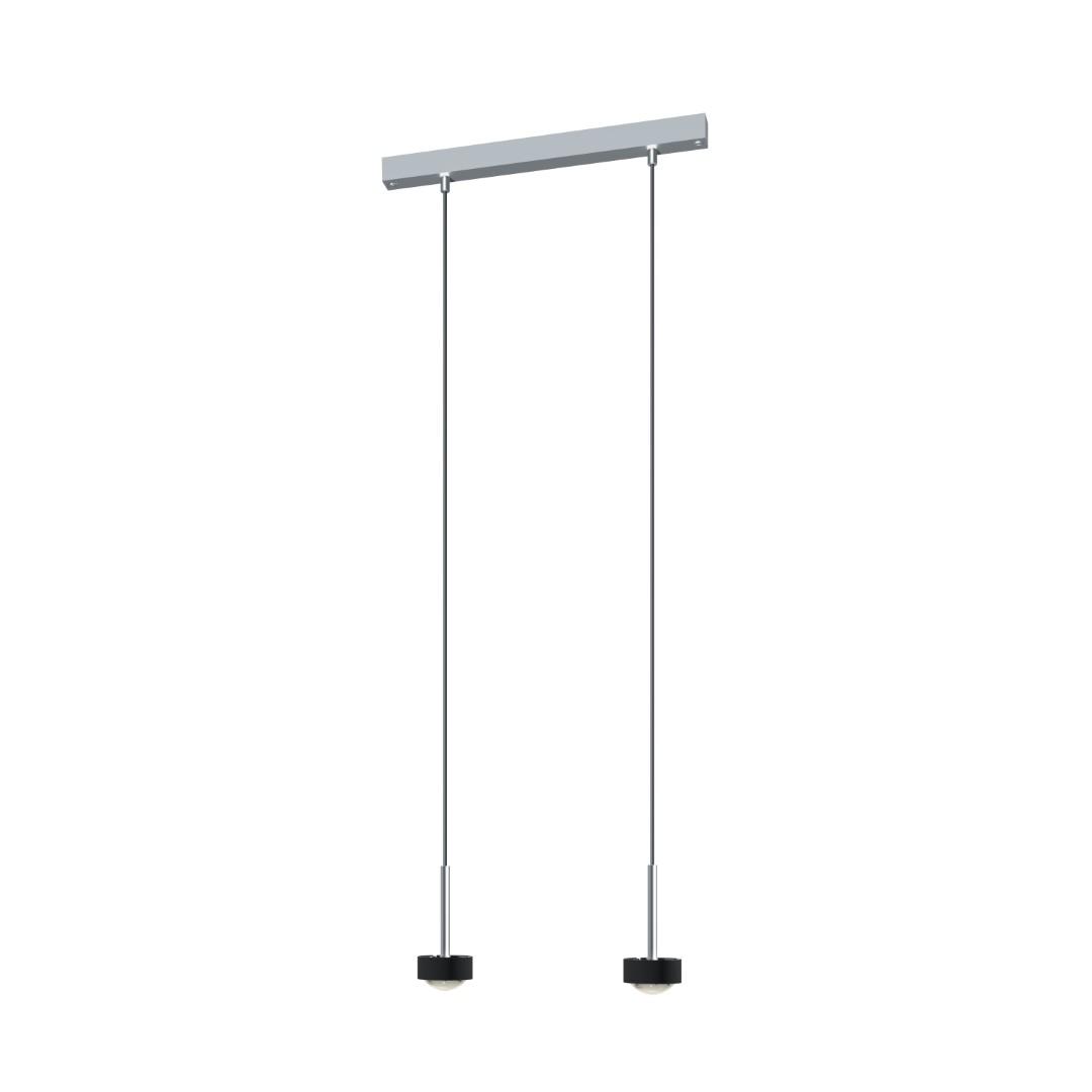 Top Light LeuchtenPuk Mini Choice Long One - G9 fitting / zwart mat / chroom / 450