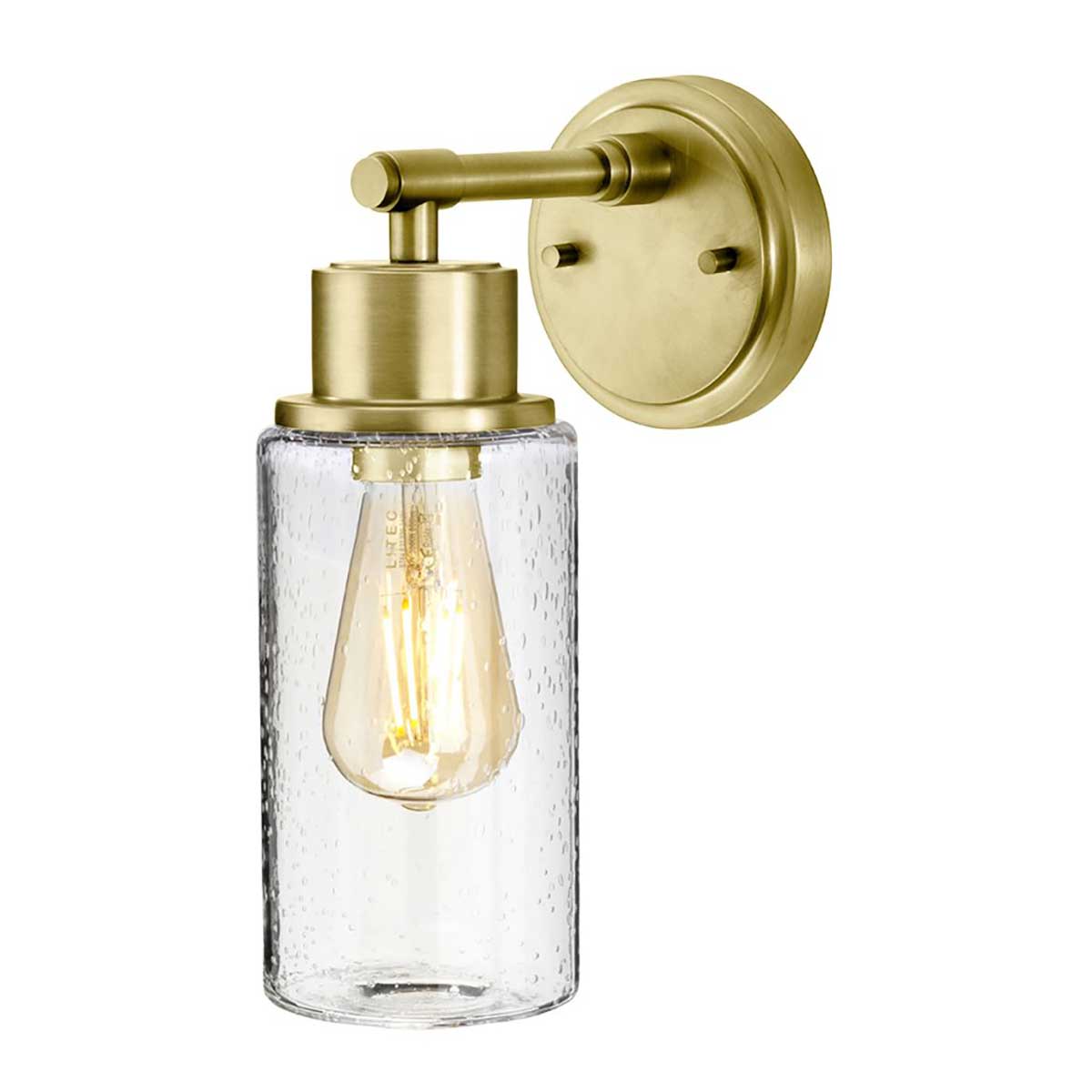 ElsteadMorvah 1 lichte wandlamp - Geborsteld messing