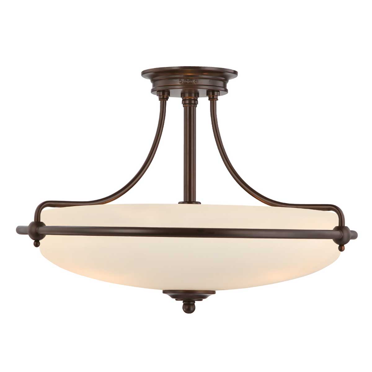 ElsteadGriffin 4-lichts semi-plafondlamp - Palladian Bronze