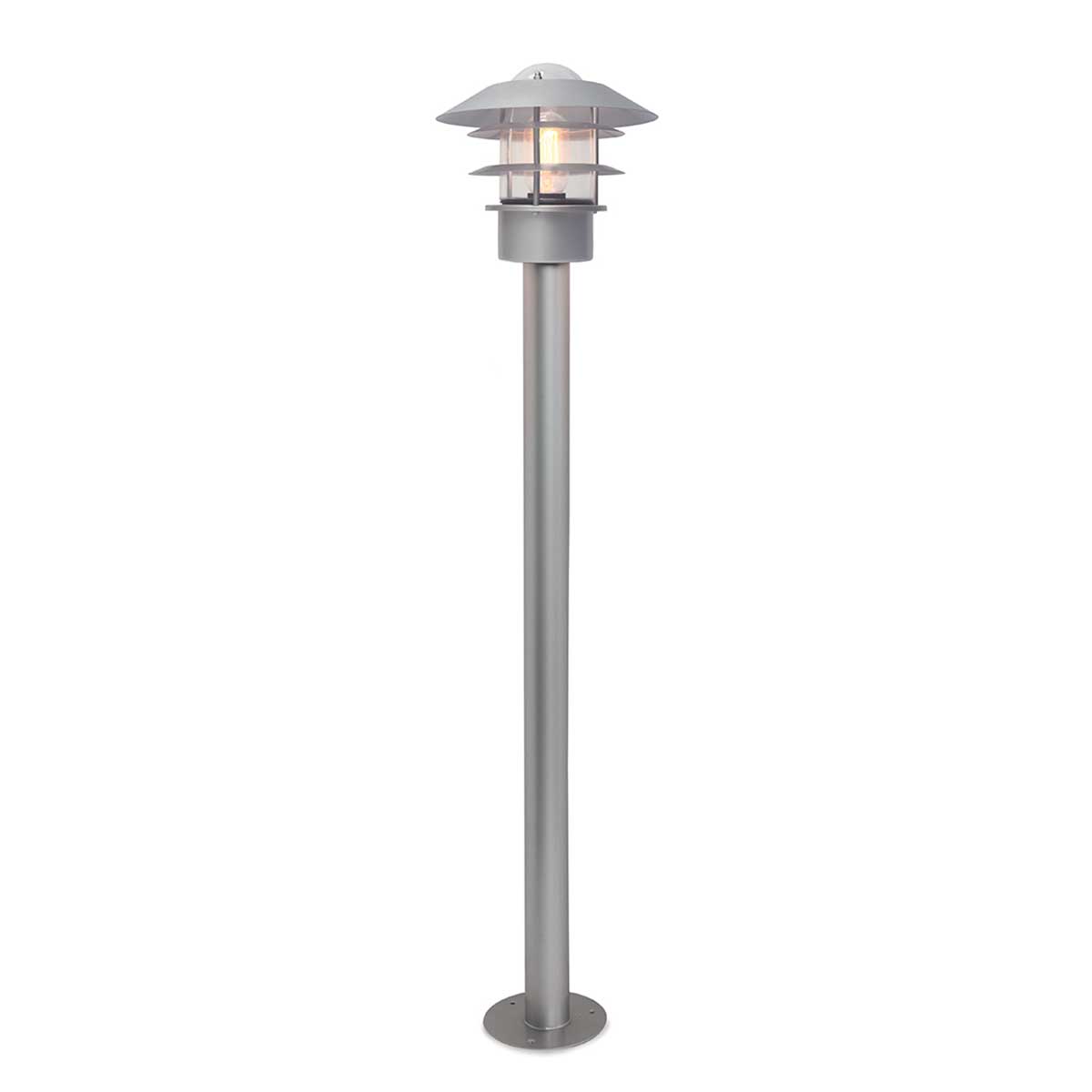 Elstead - HELSINGOR-BOL-SL - Helsingor 1 licht padverlichting - zilver