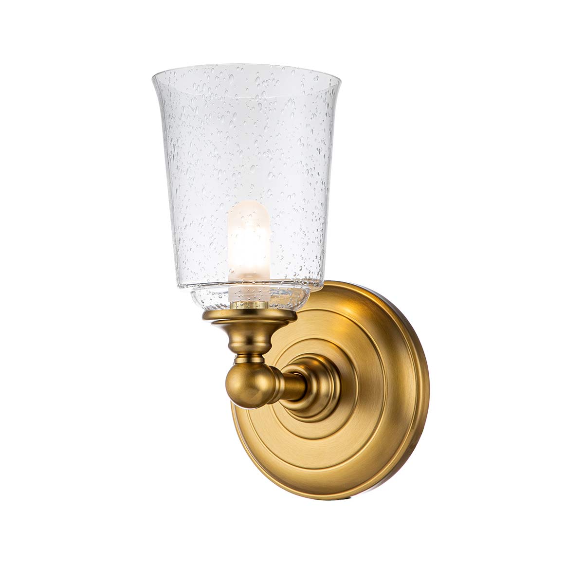 Elstead - FE-HUGOLAKE1BATH-BB - Hugenotten See 1-lichts wandlamp - Gebruneerd messing