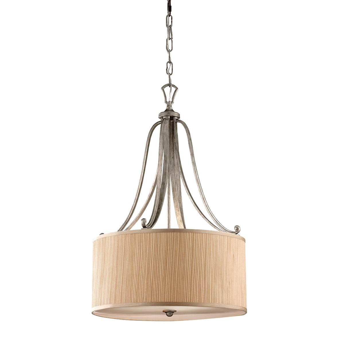 ElsteadAbbey 3 hanglamp - Silver Sand