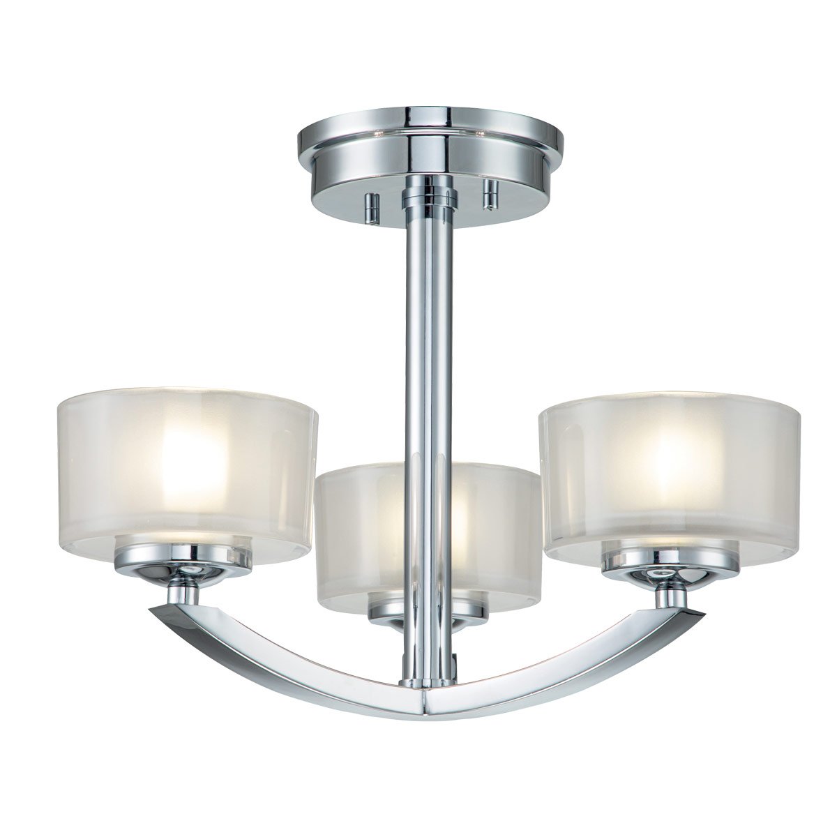 Elstead - HK-MERIDIAN-SF-BATH-PC - Meridian 3 Light Semi-Flush - Polished Chrome