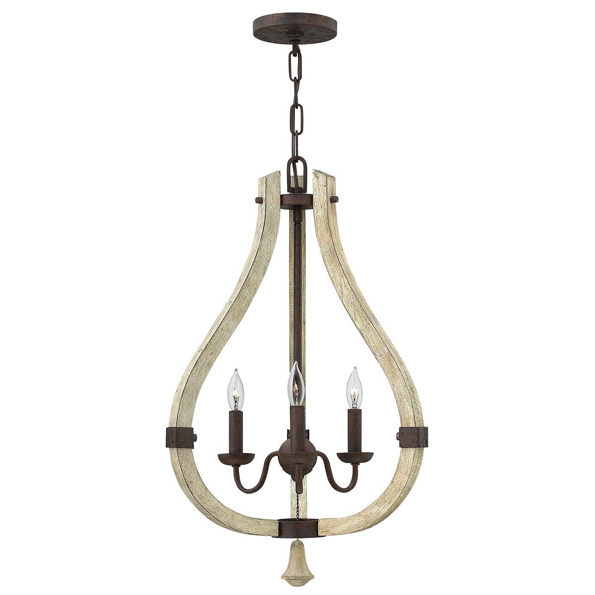 Elstead - HK-MIDDLEFIELD3 - Middlefield 3 Light Chandelier - Iron Rust