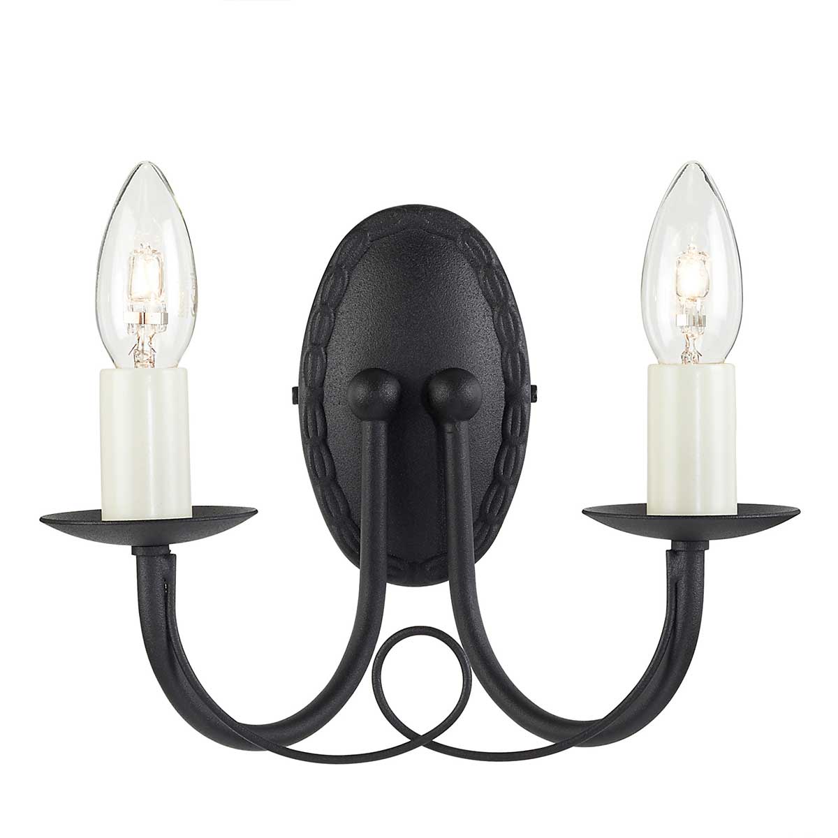 Elstead - MN2-BLACK - Minster 2 Light Wall Light - Black