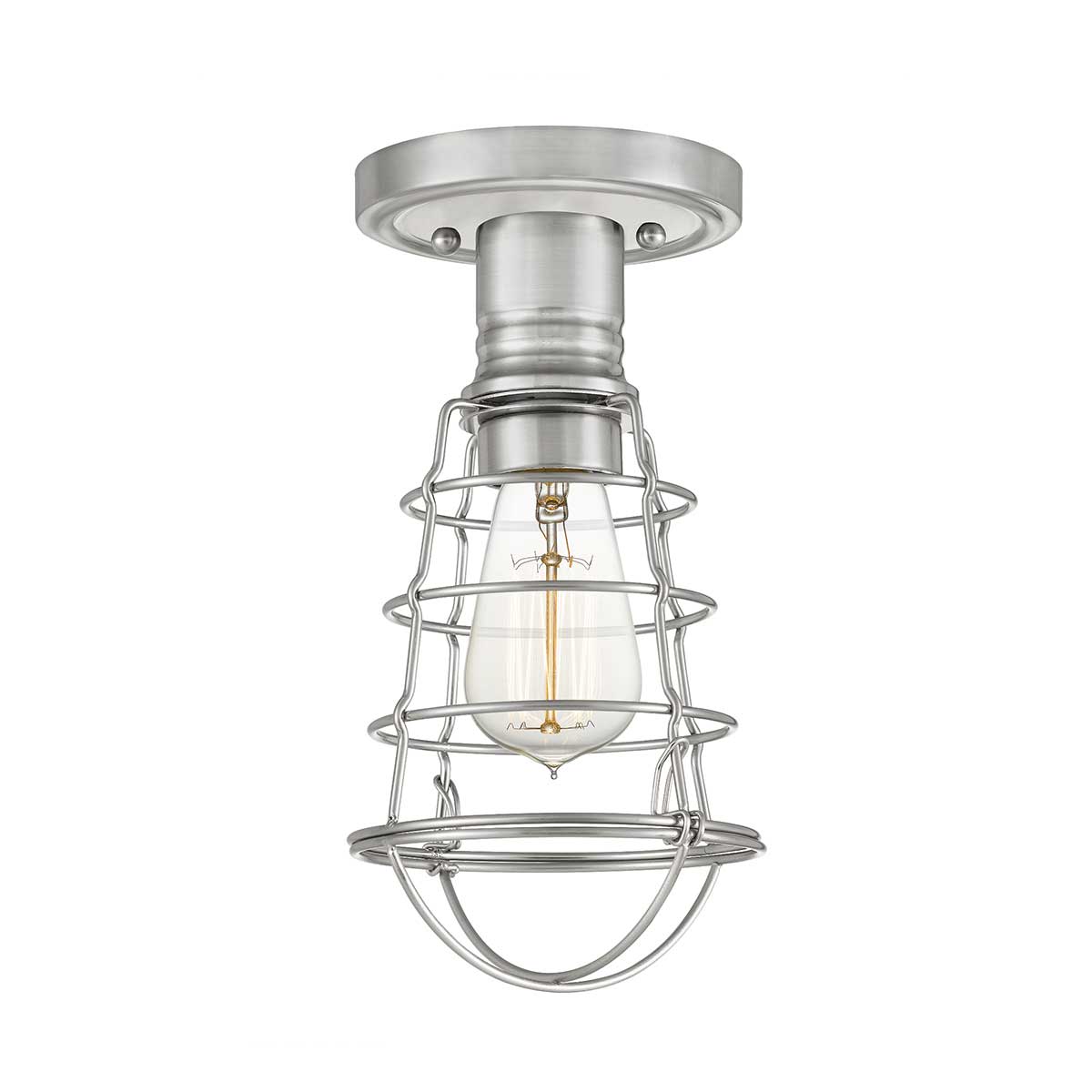 Elstead - QZ-MIXON-SF-BN - Mixon 1 Light Semi-Flush - Brushed Nickel