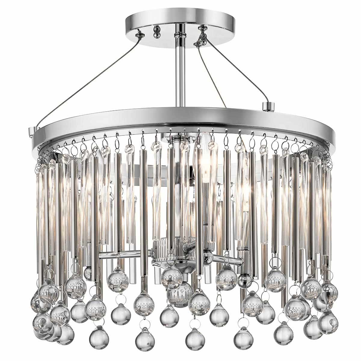 ElsteadPiper 3-lichts semi-plafondlamp - Gepolijst chroom