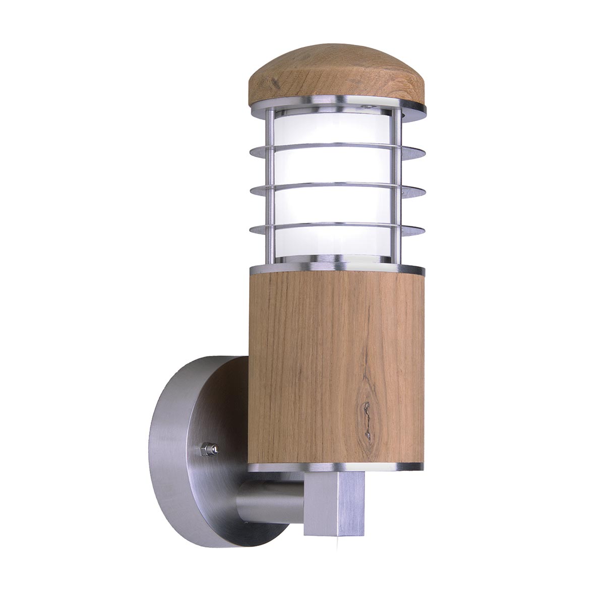 Elstead - GZ-POOLE-W - Poole 1 lichte wandlamp - teak en roestvrij staal