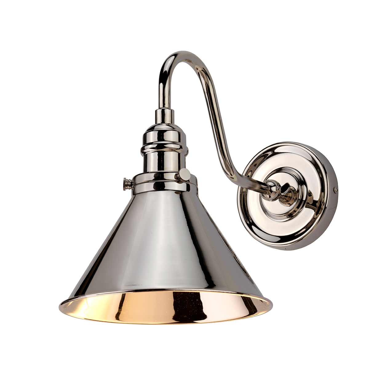 Elstead - PV1-PN - Provence 1 lichte wandlamp - gepolijst nikkel