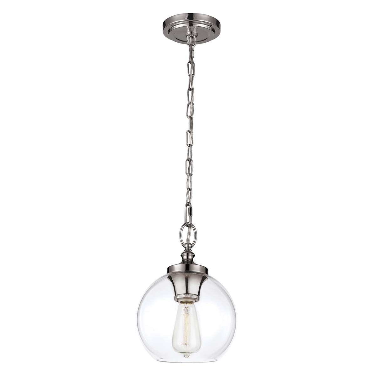 ElsteadTabby 1 lichte mini-hanglamp - gepolijst nikkel