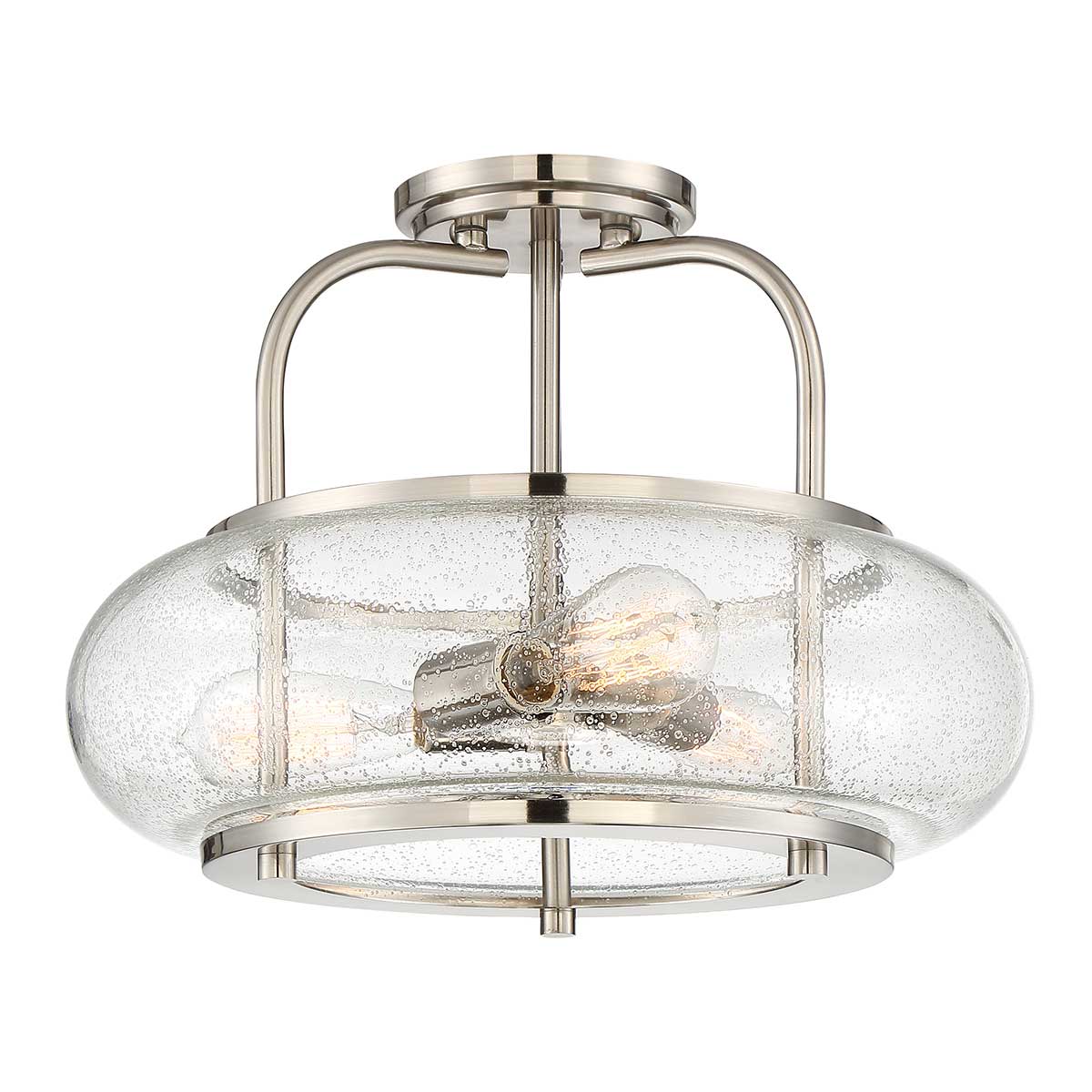 ElsteadTrilogy 3 Light Semi-Flush - Gebürstetes Nickel