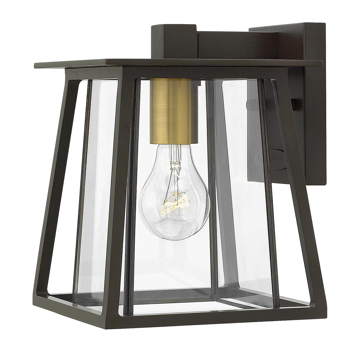 Elstead - HK-WALKER2-S - Kleine wandlantaarn Walker 1 Light - Buckeye Bronze met Heritage Brass
