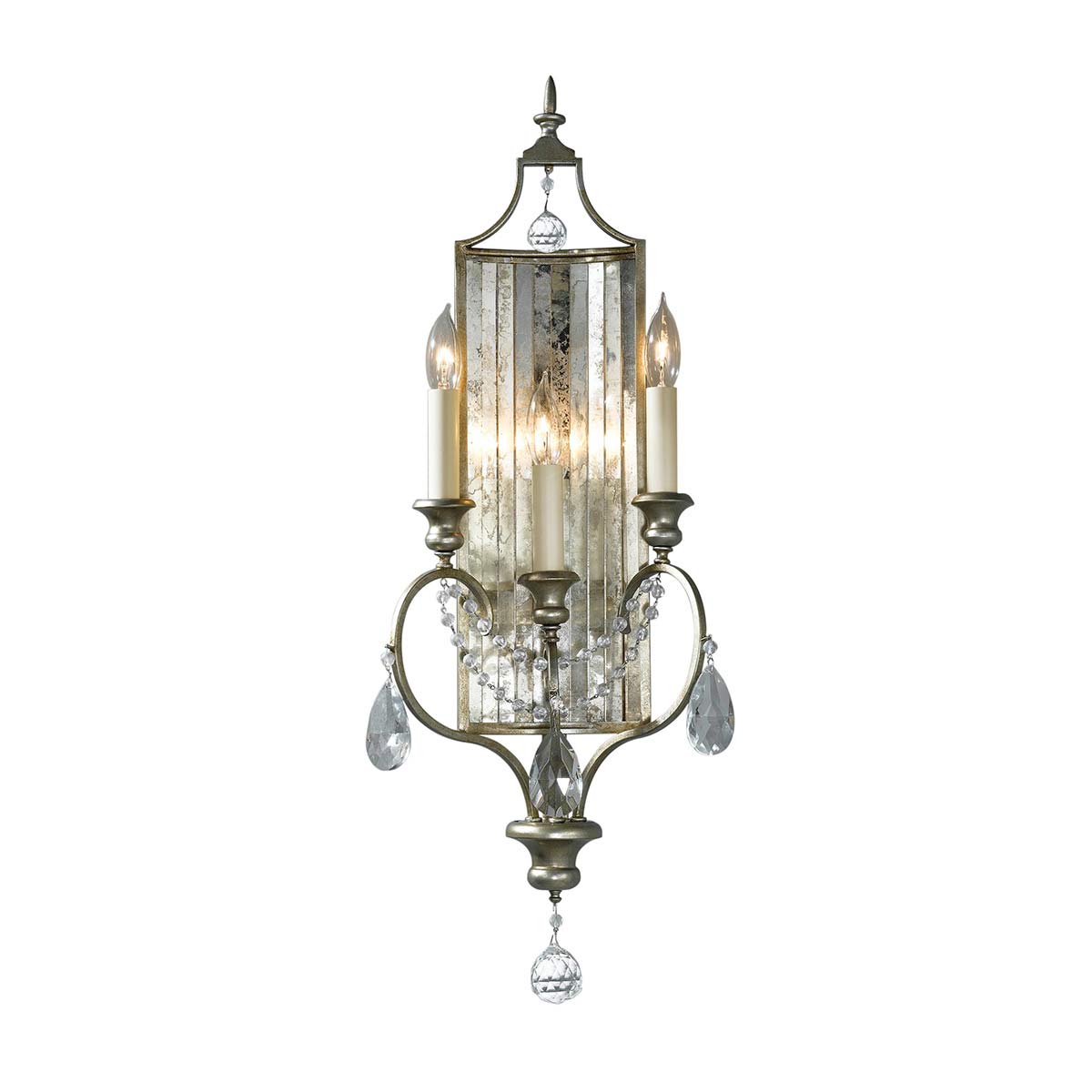ElsteadGianna 3-lichts wandlamp - Verguld zilver