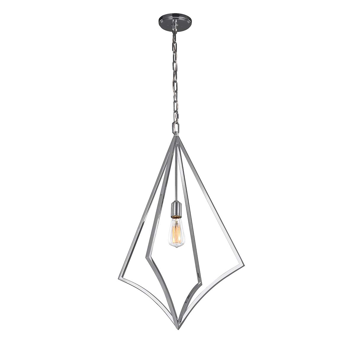 Elstead - FE-NICO-P-L-CH - Nico 1 licht grote hanglamp - gepolijst chroom