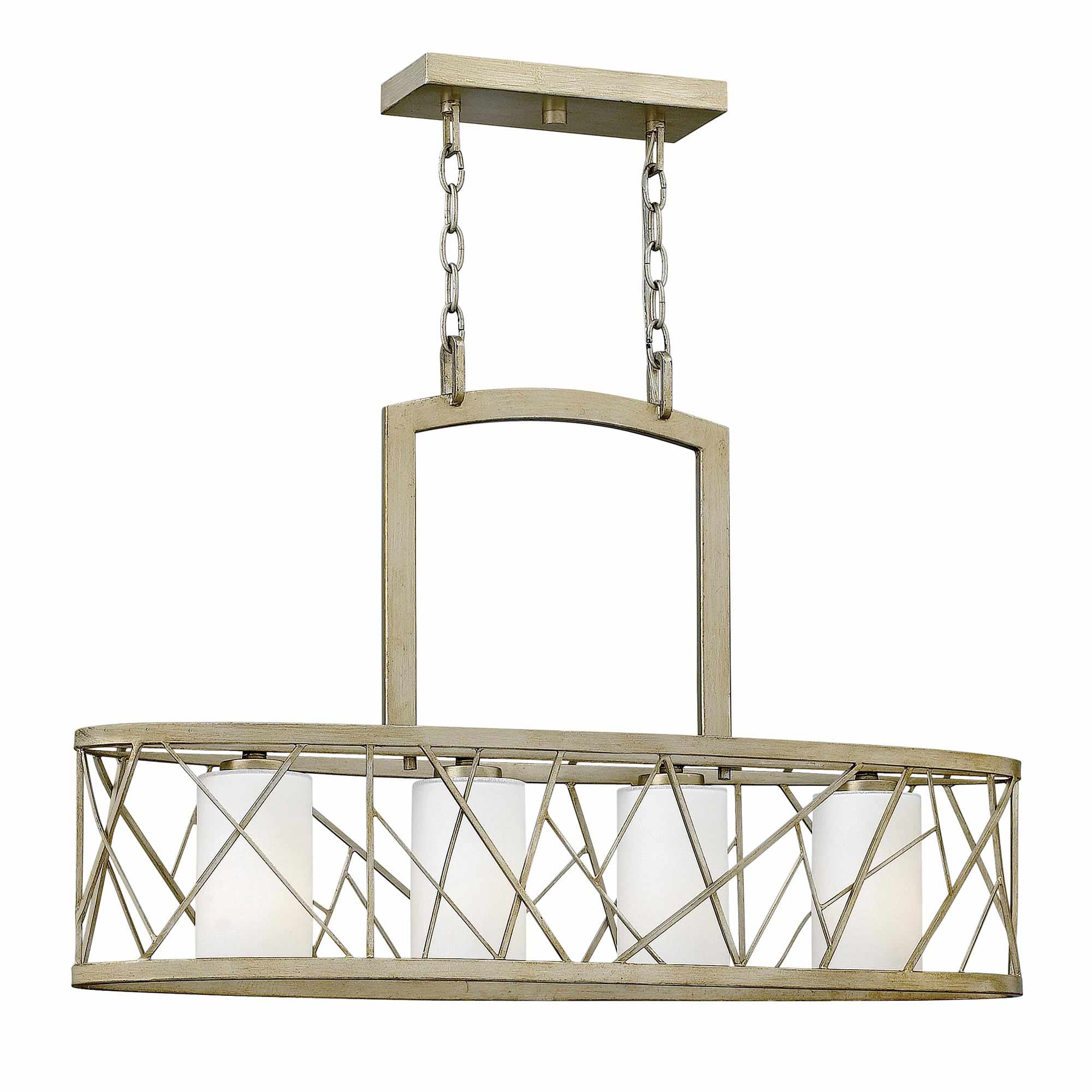 Elstead - HK-NEST4-ISLE-SL - Nest 4 Light Island Kronleuchter - Blattsilber