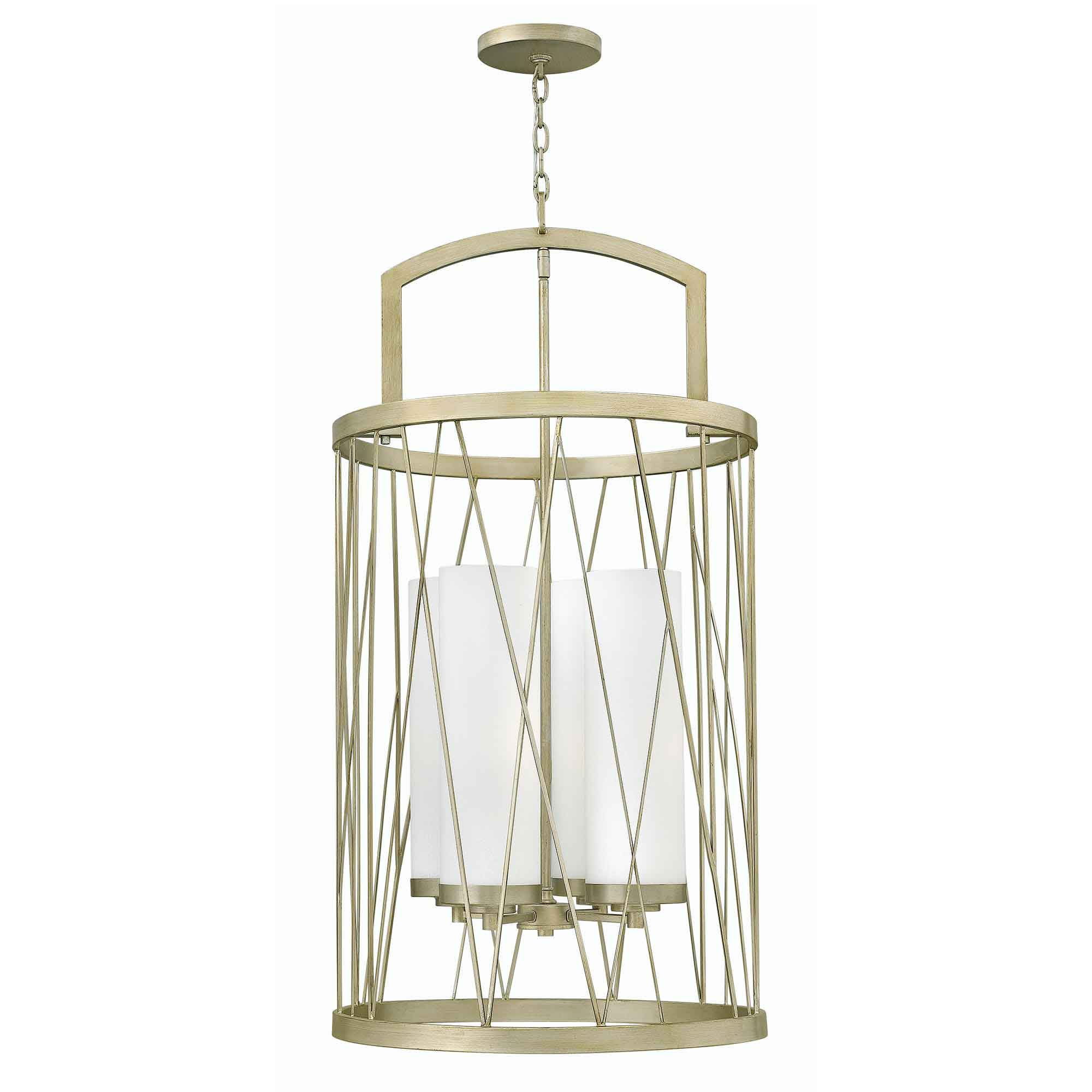 ElsteadNest 4 Light Pendant Kronleuchter - Silver Leaf