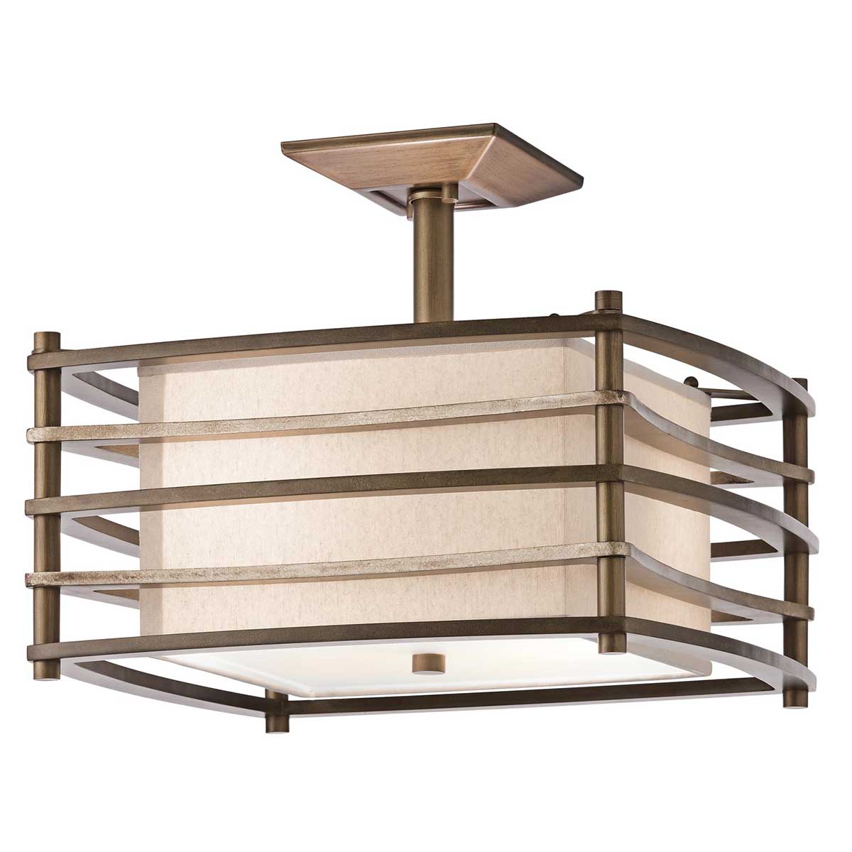 ElsteadMoxie 2-lichts semi-plafondlamp - Cambridge Bronze