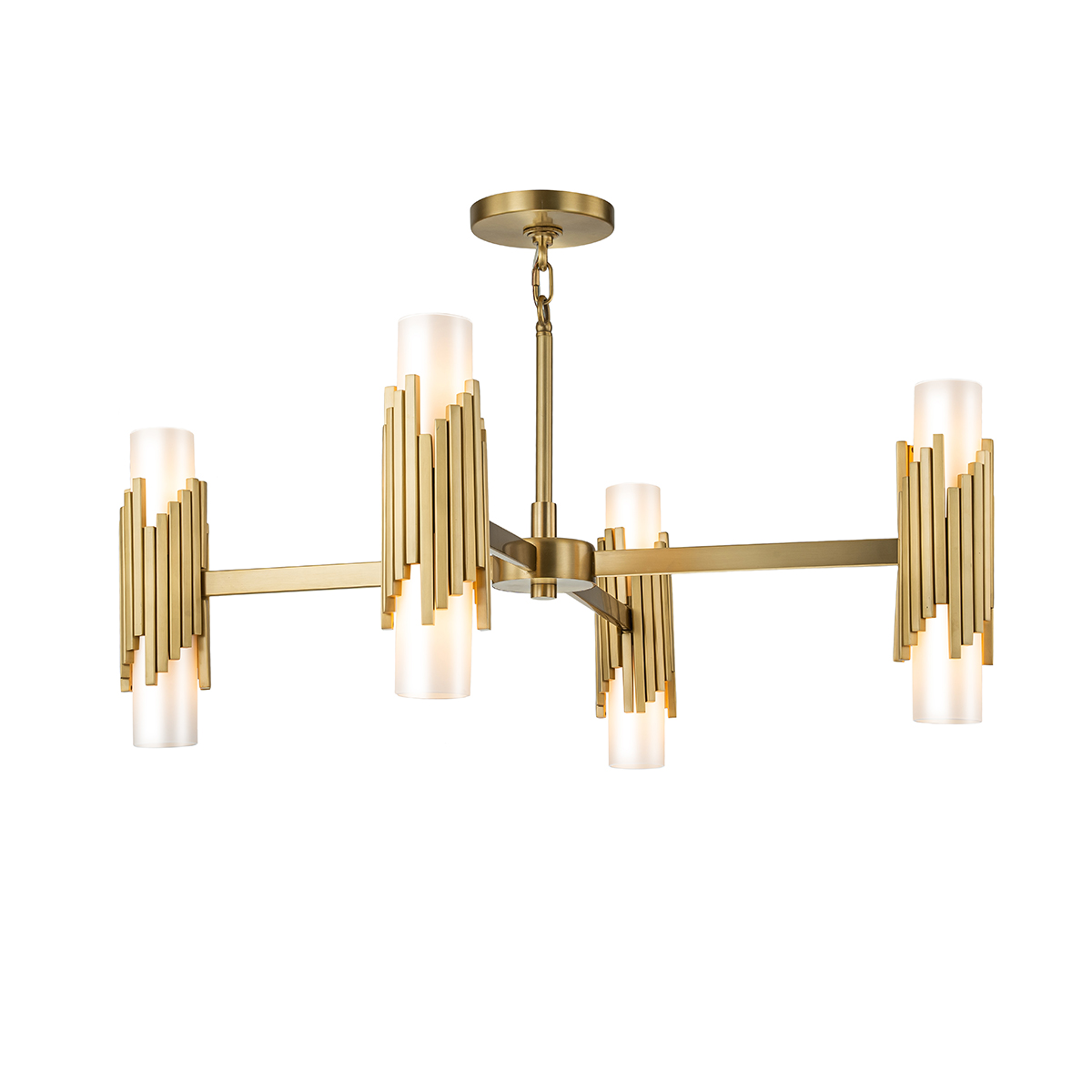 Elstead - MARVELE8-AB-OPAL - Marvele 8 lt kroonluchter - Aged Brass