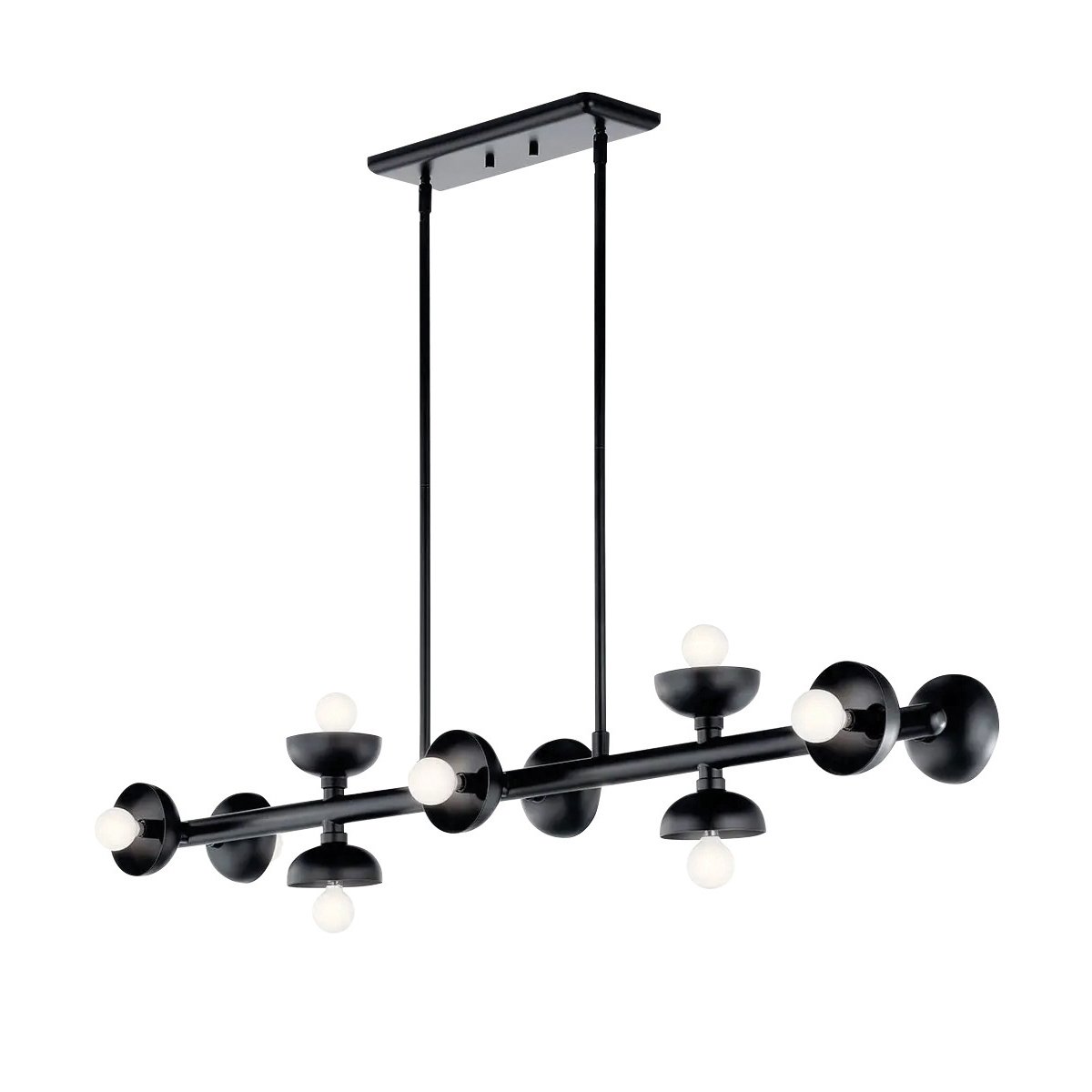 Elstead - KL-PALTA-LP10-BK - Palta 10 lt lineaire hanglamp - satijnzwart