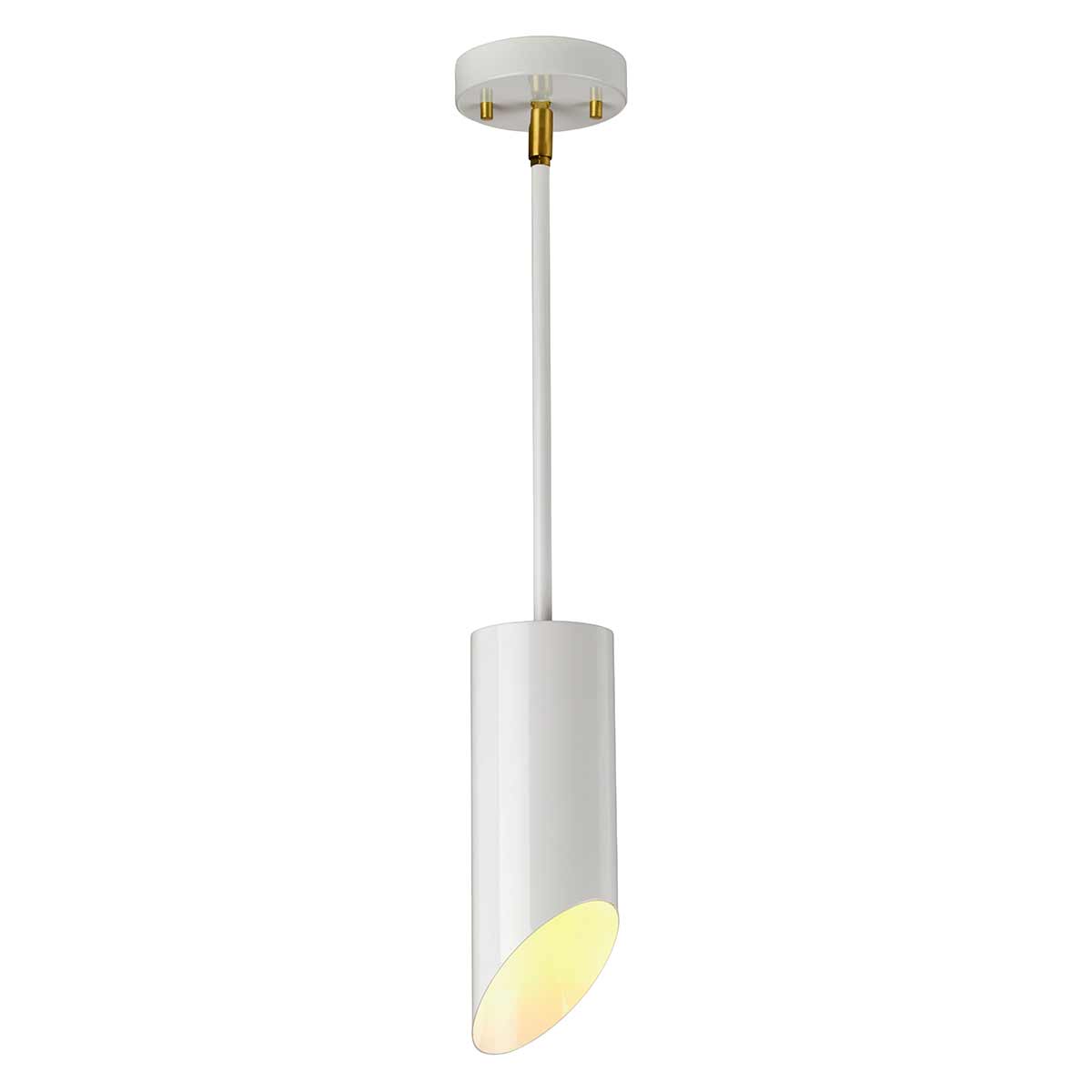 Elstead - QUINTO1P-WAB - Quinto 1 lichte hanglamp - Wit antiek messing