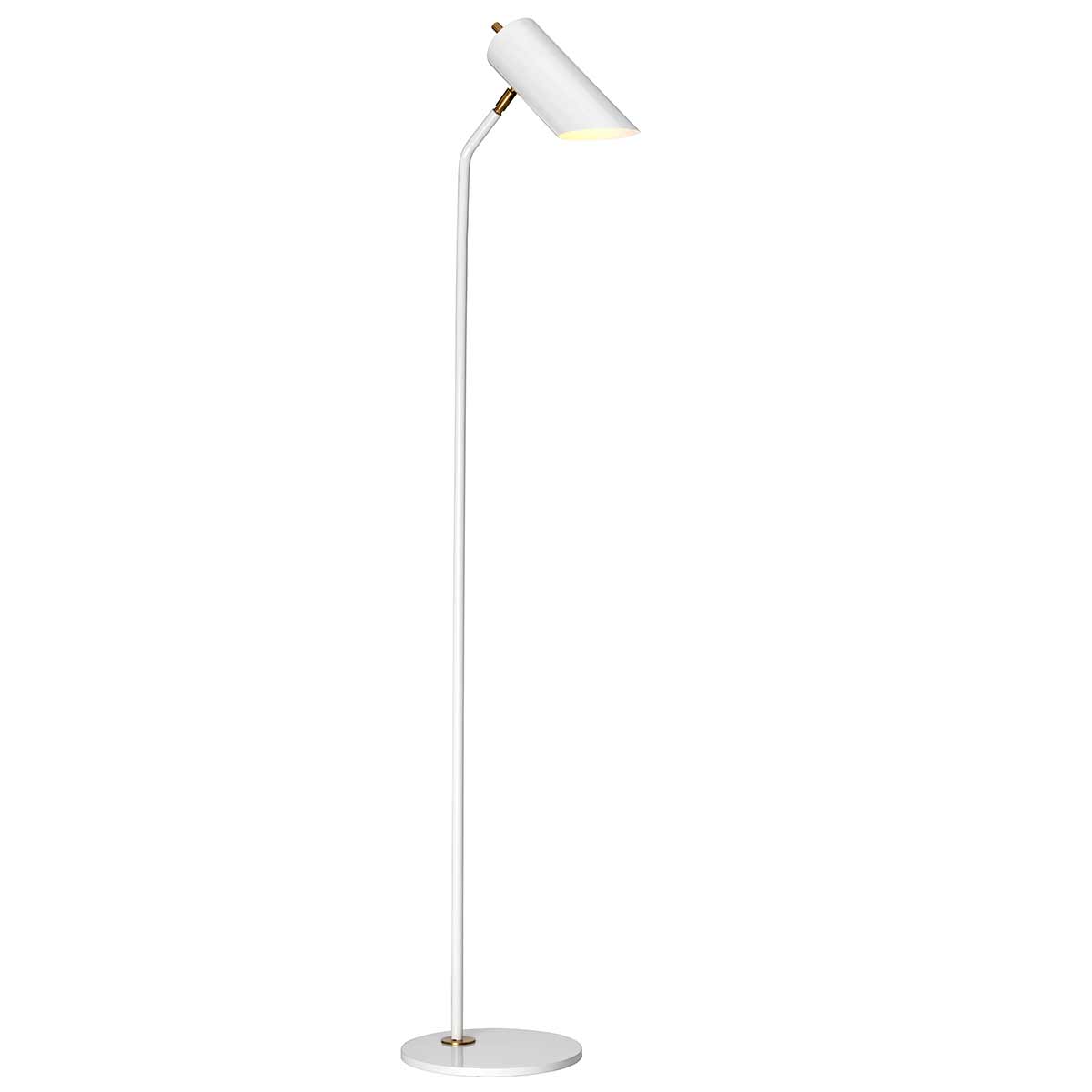 ElsteadQuinto 1-lichts vloerlamp - Wit antiek messing