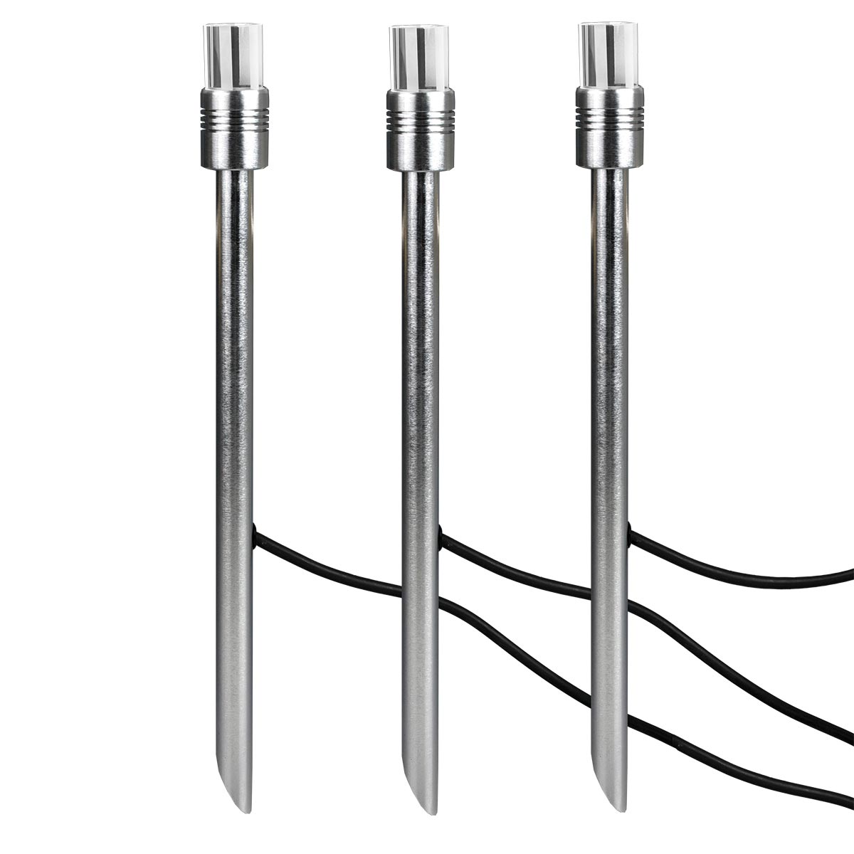 Elstead - GZCC-AMBLE-3S - Ambleside Starter Kit met 3 x 12V sfeerverlichting en 3 x spikes - Geanodiseerd aluminium