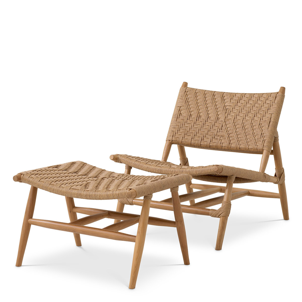 Eichholtz - 117381 - Outdoor-Stuhl und Fußhocker Laroc