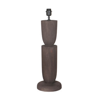 Lorinne bruine tafellamp van mangohout, dubbel