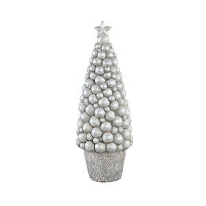 Natale grijze cement kerstbalboom in pot M