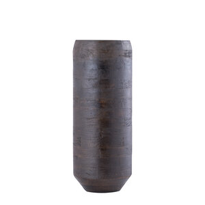 Gerd Bruine mango-houten pot met afgeronde rand M
