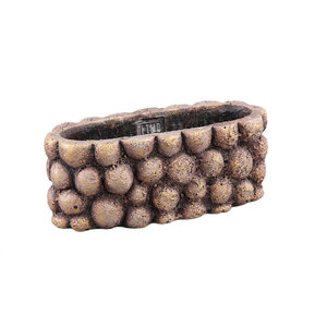 Gen Bronze ovale cementpot voor gloeilampen laag M