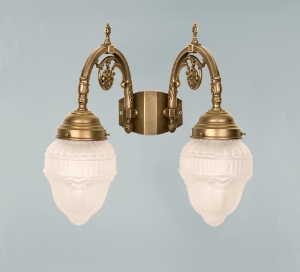 Wandlamp Hohenzollern 2-lichts von Berliner Messinglampen