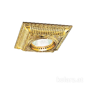 KOLARZ-Austrolux Leuchten&nbsp;Spot MILORD, Gold 24K lengte 10 cm, breedte 10 cm, hoogte 5 cm, 1-lichts, GU10, 50 W&nbsp;0297.10Q.3