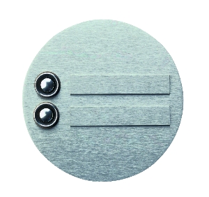 Klingelplatte Typ Nr. 0946 - kompl. aus Edelstahl, 2-fach von Albert Leuchten