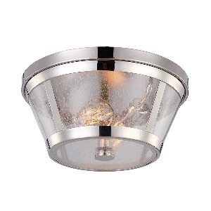 Harrow 2 Light Flush - gepolijst nikkel von Elstead