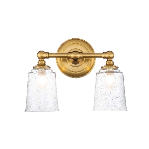 Huguenot Lake 2 Light Wandlamp - Gebruneerd messing von Elstead