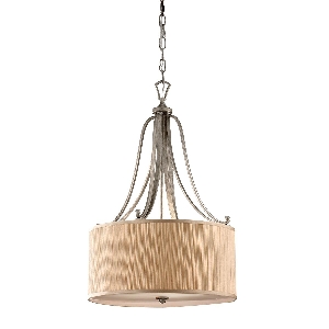 Abbey 3 hanglamp - Silver Sand von Elstead