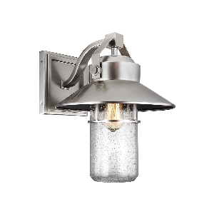 Boynton 1 grote wandlantaarn - Gelakt geborsteld staal von Elstead