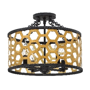 Felix 4 plafondlamp - Sunset Gold von Elstead