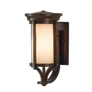 Merrill 1-lichts kleine wandlantaarn - Heritage Bronze von Elstead