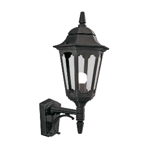 Parish 1 Light Up Wandlaterne - Schwarz von Elstead