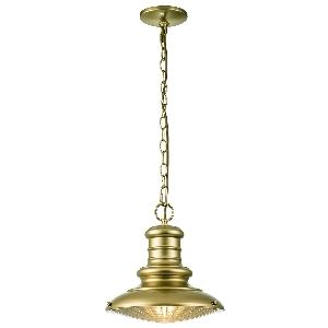 Redding Station 1-lichts middelgrote kettinglantaarn - Painted Distressed Bronze von Elstead