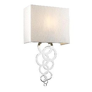 Rosa Medium 1 lichte wandlamp - gepolijst chroom