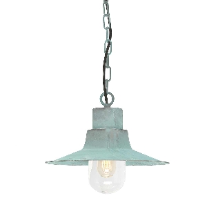 Sheldon 1 lichtketting lantaarn - Verdigris von Elstead