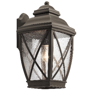 Tanger 1 Licht große Wandlaterne - Alte Bronze von Elstead