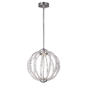 Oberlin Kleine LED-hanglamp - gesatineerd nikkel von Elstead