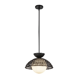 Alora Mood Perth 1 lt hanglamp - mat zwart von Elstead