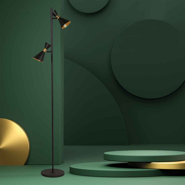 2-lichts vloerlamp Preto der Firma Steinhauer